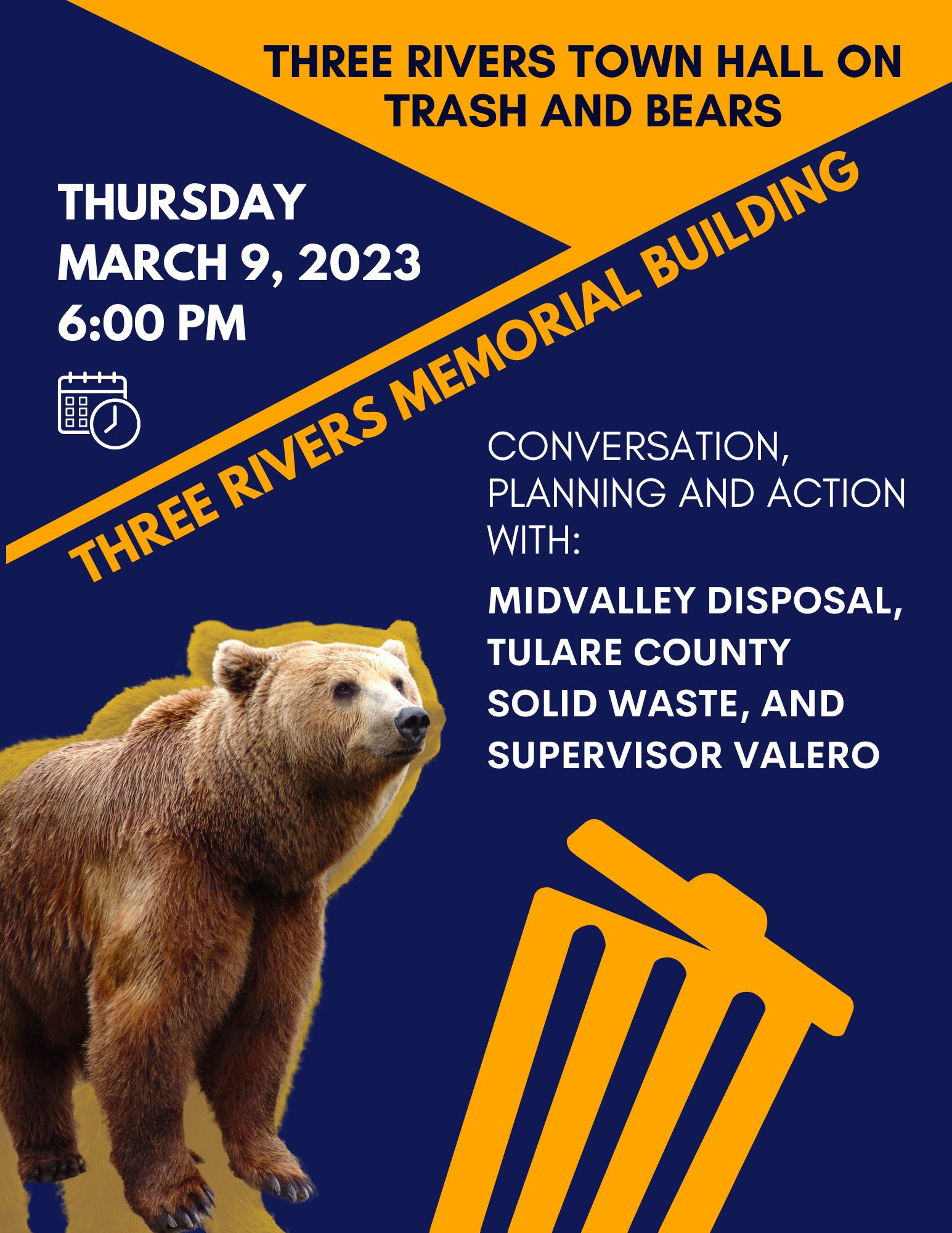 Supervisor Valero Hosts Discussion about Bears and Trash